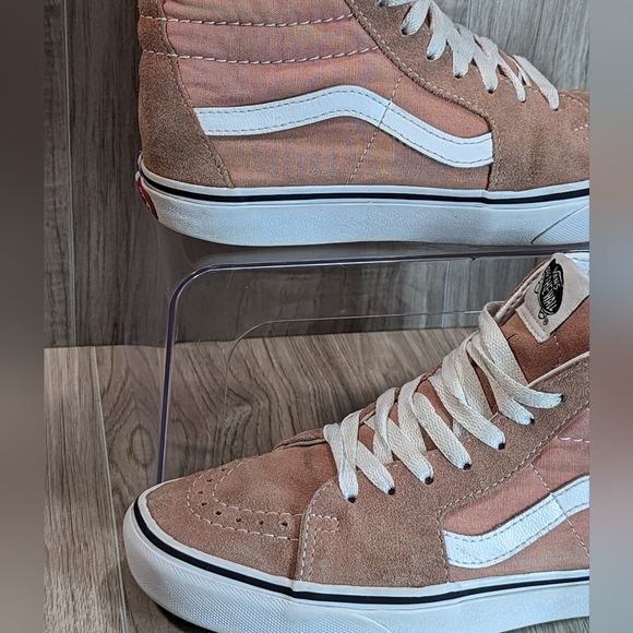 Women's Vans Old Skool Pink Suede & Canvas High Top Sneakers Size 6.5 - Picture 9 of 15